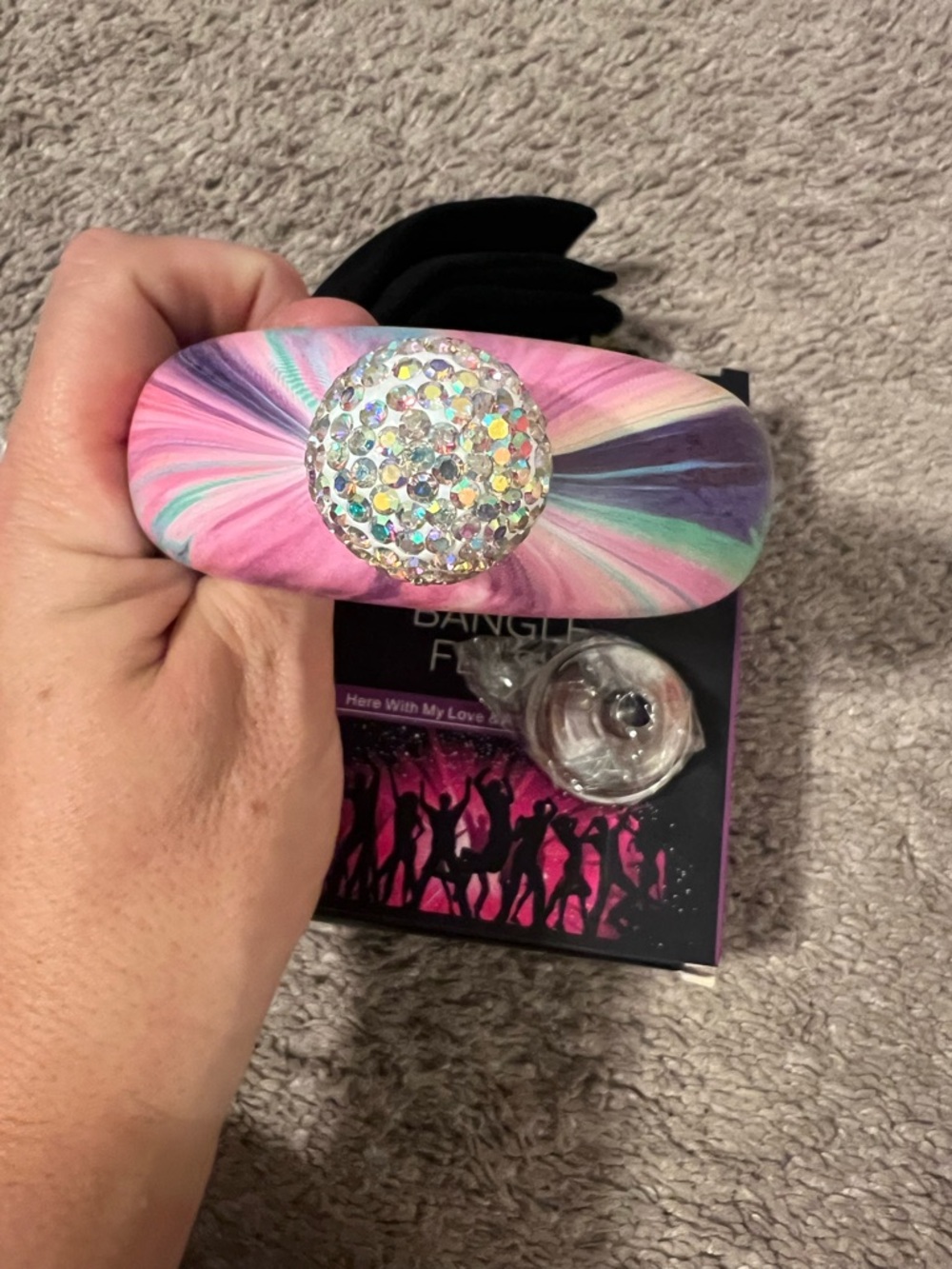 Hillside-Kit Bangle Flask - Black & Pink - Picture 5 of 5